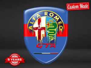 Alfa Romeo Banner Parabrisas Auto Alta Calidad Moderna Personalizable